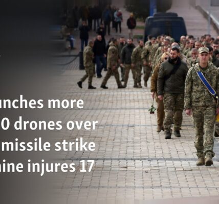 Kyiv launches more than 100 drones over Russia; missile strike on Ukraine injures 17