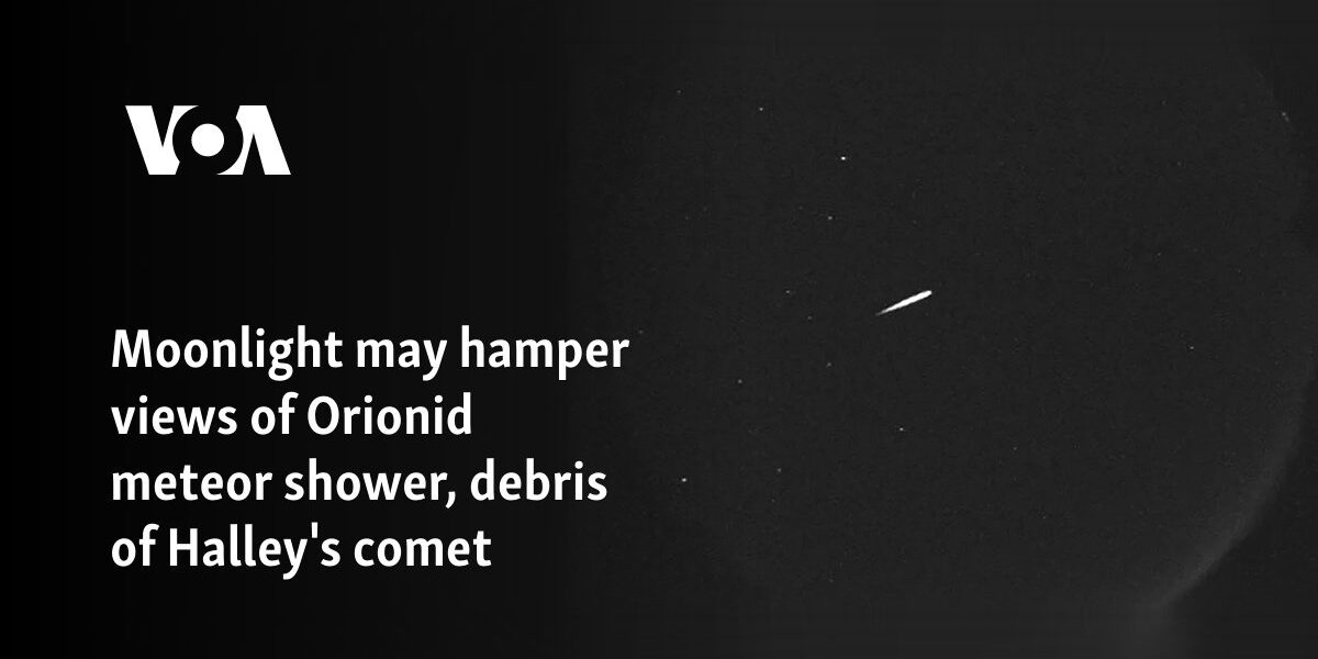 Moonlight may hamper views of Orionid meteor shower, debris of Halley's comet