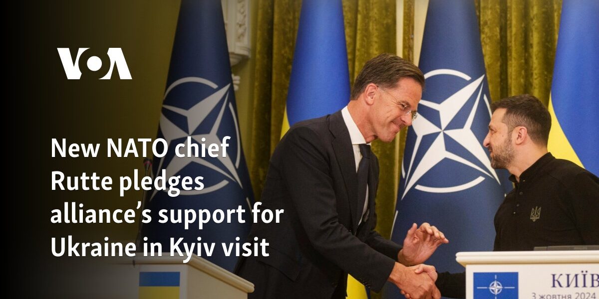 New NATO chief Rutte pledges alliance's support for Ukraine in Kyiv visit