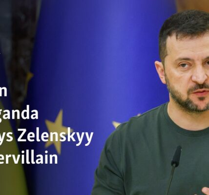 Russian propaganda portrays Zelenskyy as supervillain