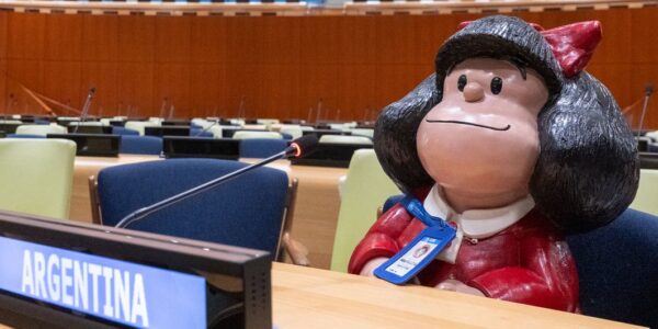 Beloved comic strip character Mafalda realizes her dream of being a UN interpreter