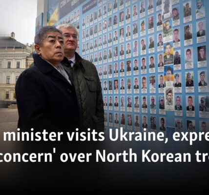 Japan's minister visits Ukraine, expressing 'grave concern' over North Korean troops