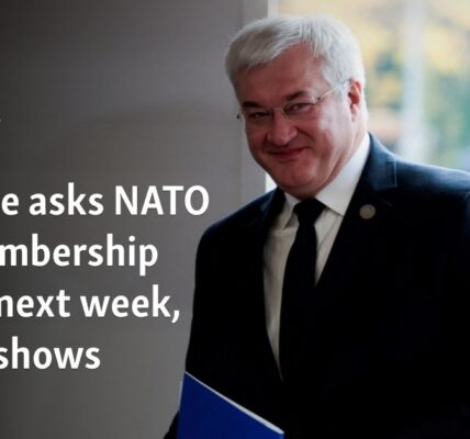 Ukraine asks NATO for membership invite next week, letter shows