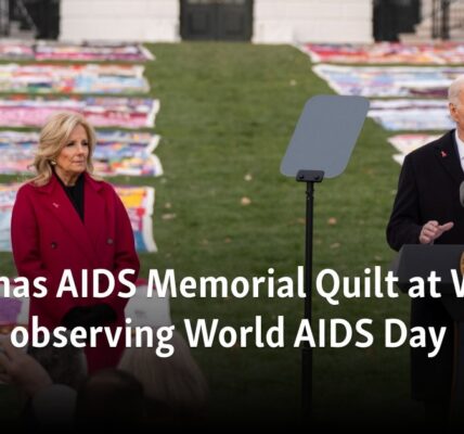 Biden has AIDS Memorial Quilt at White House, observing World AIDS Day