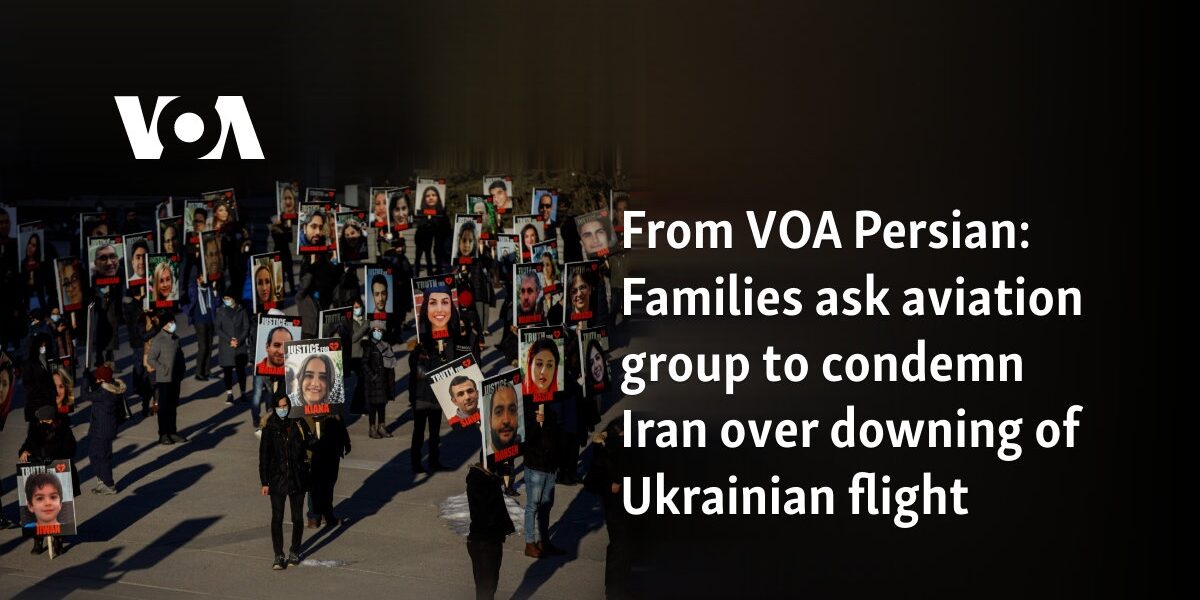 From VOA Persian: Aviation group asked to condemn Iran over downing of Ukrainian flight