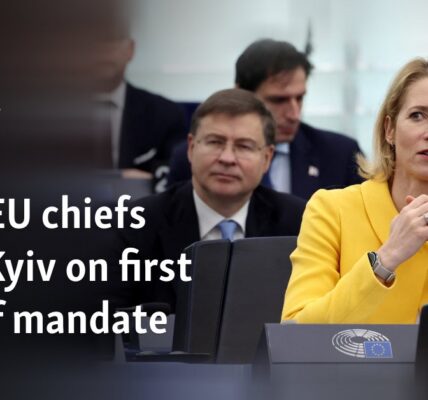 New EU chiefs visit Kyiv on first day of mandate