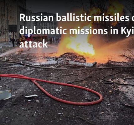 Russian ballistic missiles damage diplomatic missions in Kyiv attack