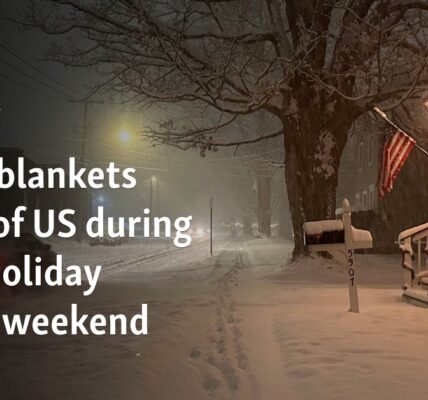 Snow blankets parts of US during busy holiday travel weekend