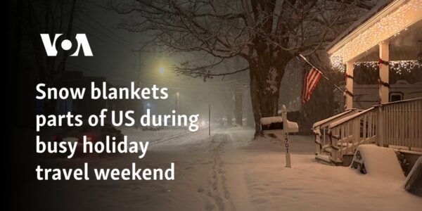 Snow blankets parts of US during busy holiday travel weekend