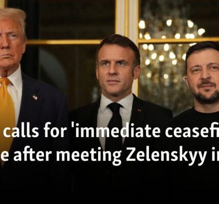 Trump calls for 'immediate ceasefire' in Ukraine after meeting Zelenskyy in Paris