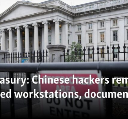 US Treasury: Chinese hackers remotely accessed workstations, documents