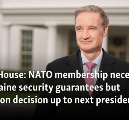 White House: NATO membership necessary for Ukraine security guarantees but invitation decision up to next president