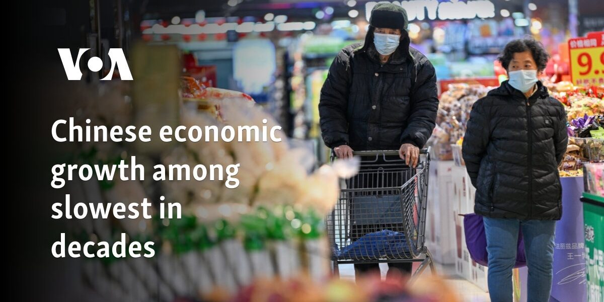 Chinese economic growth among slowest in decades