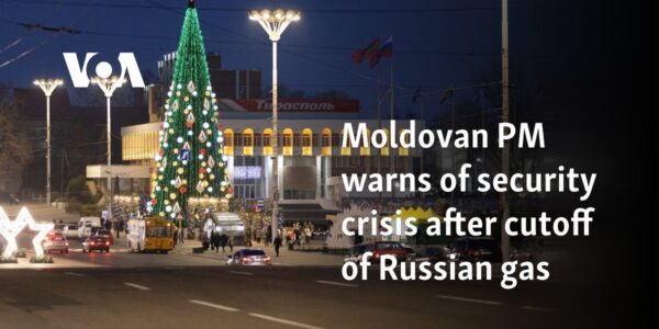 Moldovan PM warns of security crisis after cutoff of Russian gas