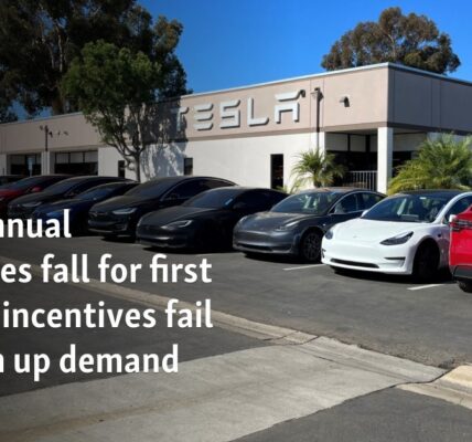 Tesla annual deliveries fall for first time as incentives fail to drum up demand