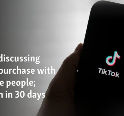 Trump discussing TikTok purchase with multiple people; decision in 30 days