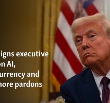 Trump signs executive orders on AI, cryptocurrency and issues more pardons