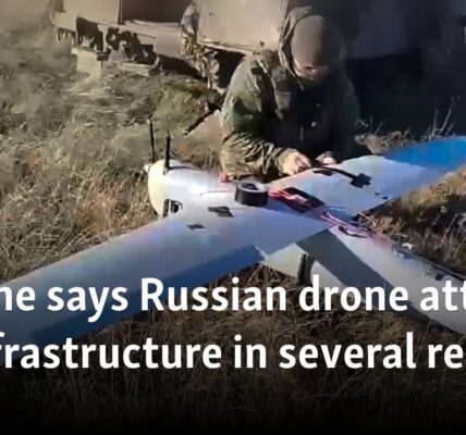 Ukraine says Russian drone attacks hit infrastructure in several regions