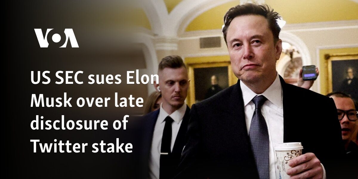 US SEC sues Elon Musk over late disclosure of Twitter stake