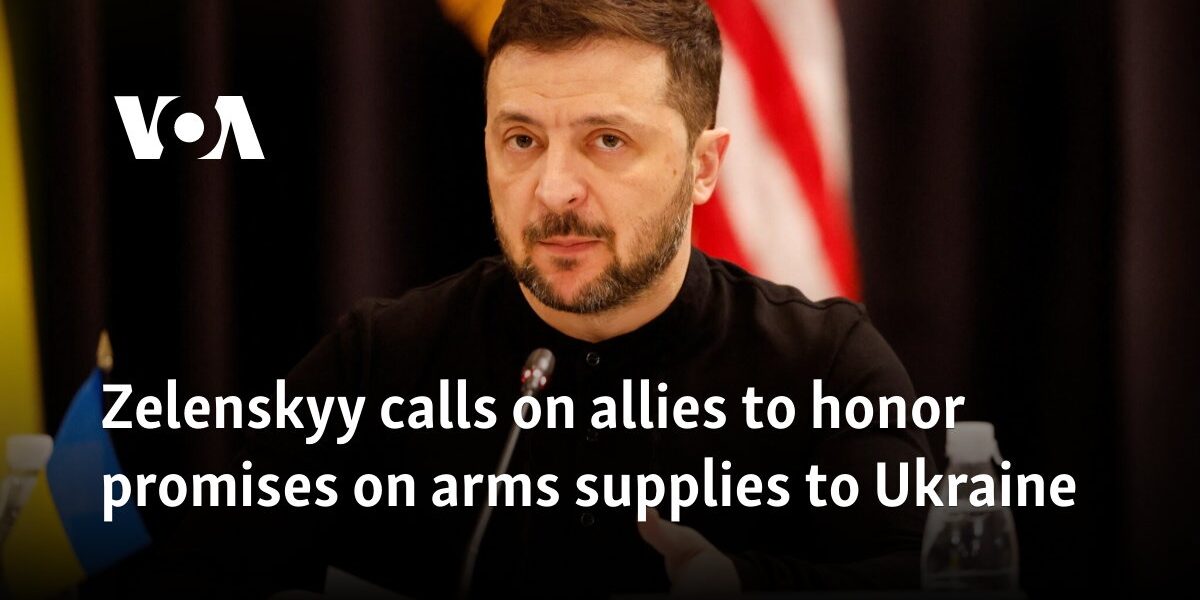 Zelenskyy calls on allies to honor promises on arms supplies to Ukraine