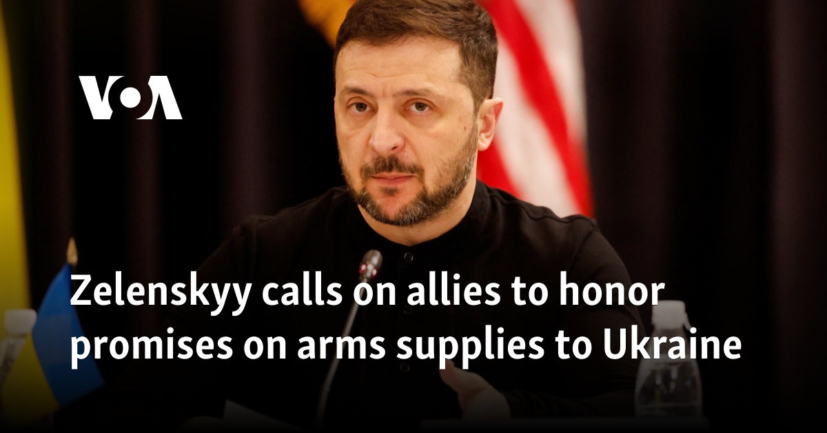 Zelenskyy calls on allies to honor promises on arms supplies to Ukraine