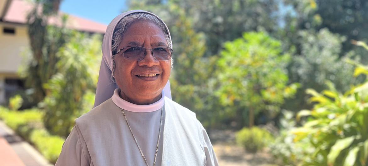 Sister Guilhermina, at the convent of the Canossian Mothers in Dili.