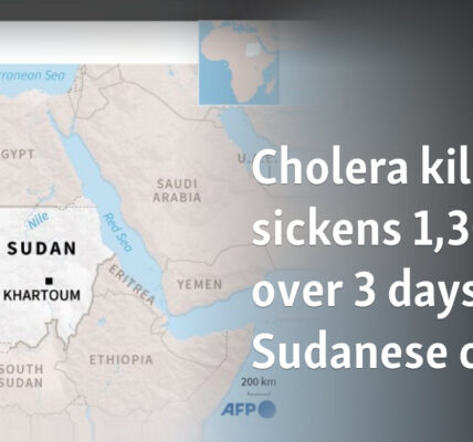 Cholera kills 58, sickens 1,300 over 3 days in Sudanese city