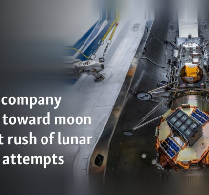 Private company's craft rockets toward moon in latest rush of lunar landing attempts