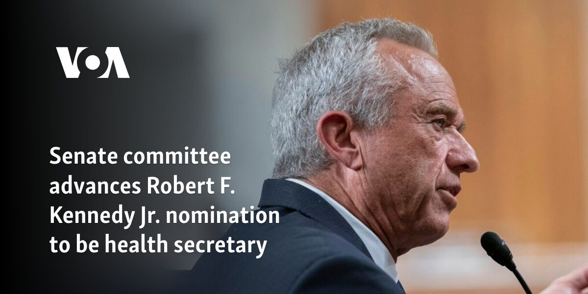 Senate committee advances Robert F. Kennedy Jr. nomination to be health secretary