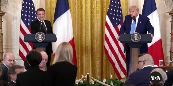 Trump hosts French leader to discuss Ukraine endgame