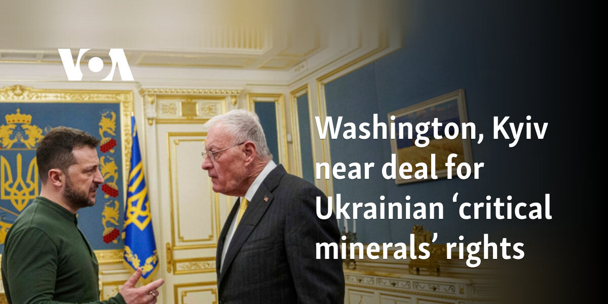 Washington, Kyiv near deal for Ukrainian ‘critical minerals’ rights