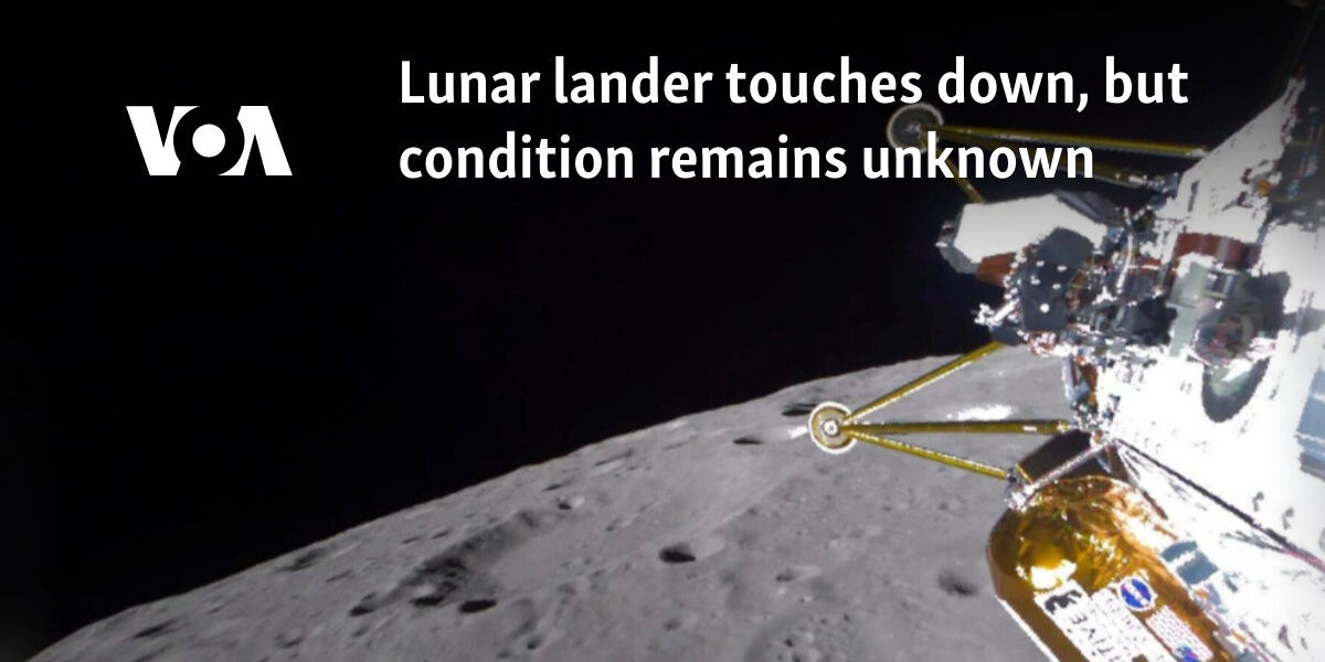 Private lunar lander may have fallen over while touching down near the moon's south pole