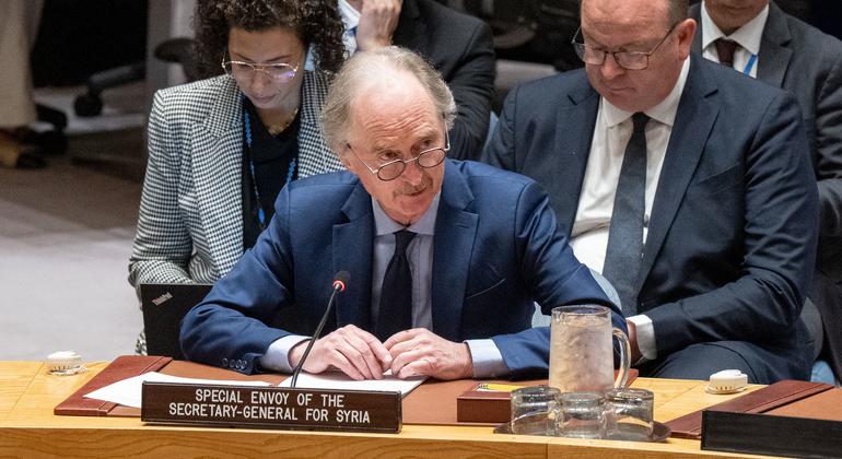 Geir Pedersen, Special Envoy of the Secretary-General for Syria, briefs the Security Council. Geir Pedersen, Special Envoy of the Secretary-General for Syria, briefs the Security Council.